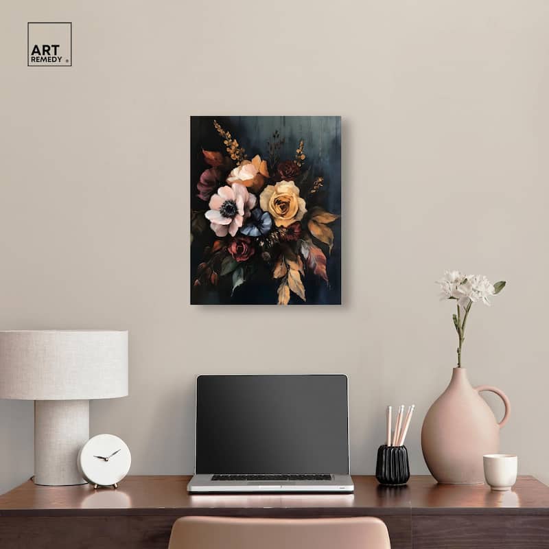 Dark Roses Beauty I Canvas by Art Remedy, Gallery Wrapped