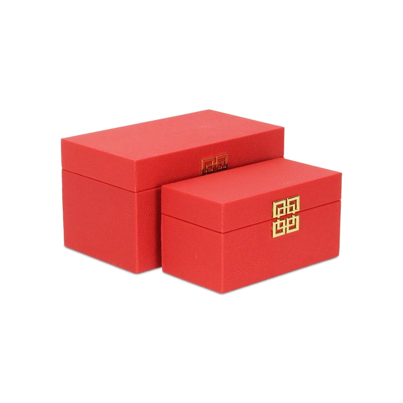 Black Shagreen Raised Bubble Box (Set of 2)