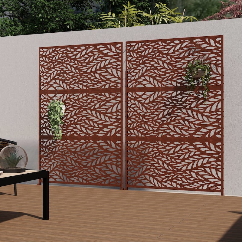 Outdoor Free Standing Metal Privacy Screen
