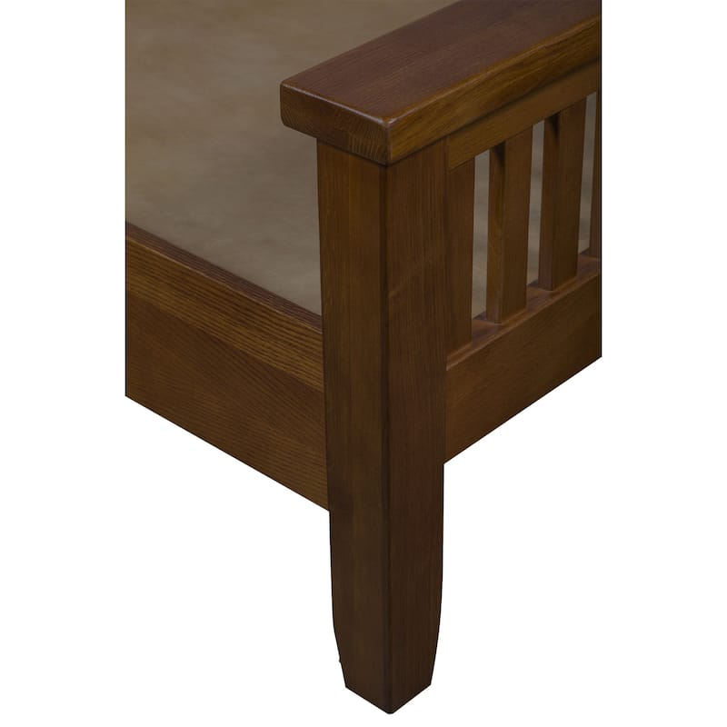 Mission Quarter Sawn Oak Slat Bed - Walnut