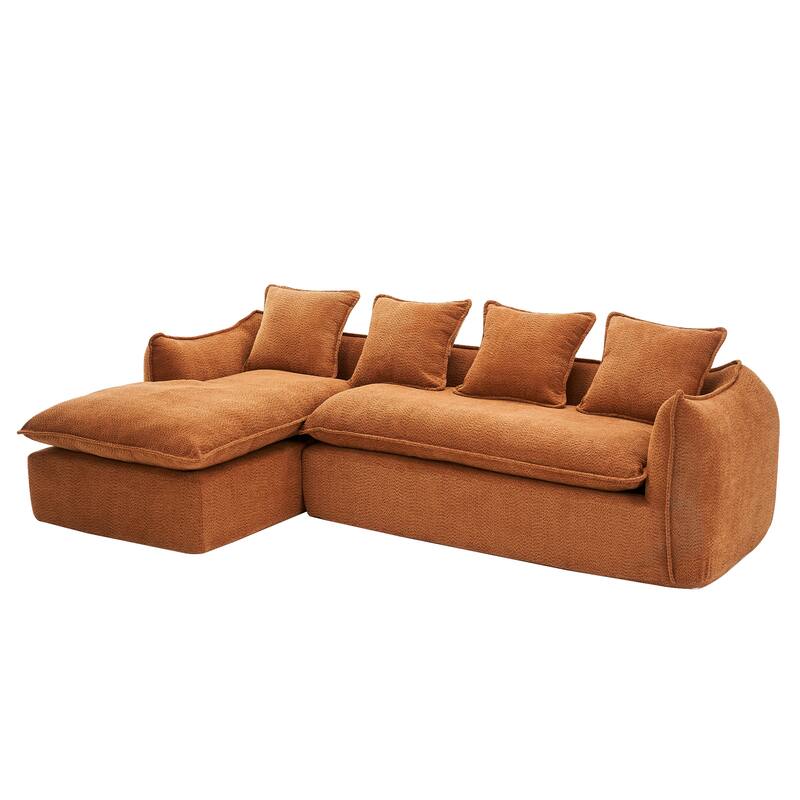 L-Shaped Modular Sofa with Deep Seats and Plush Pillows for Ultimate Comfort