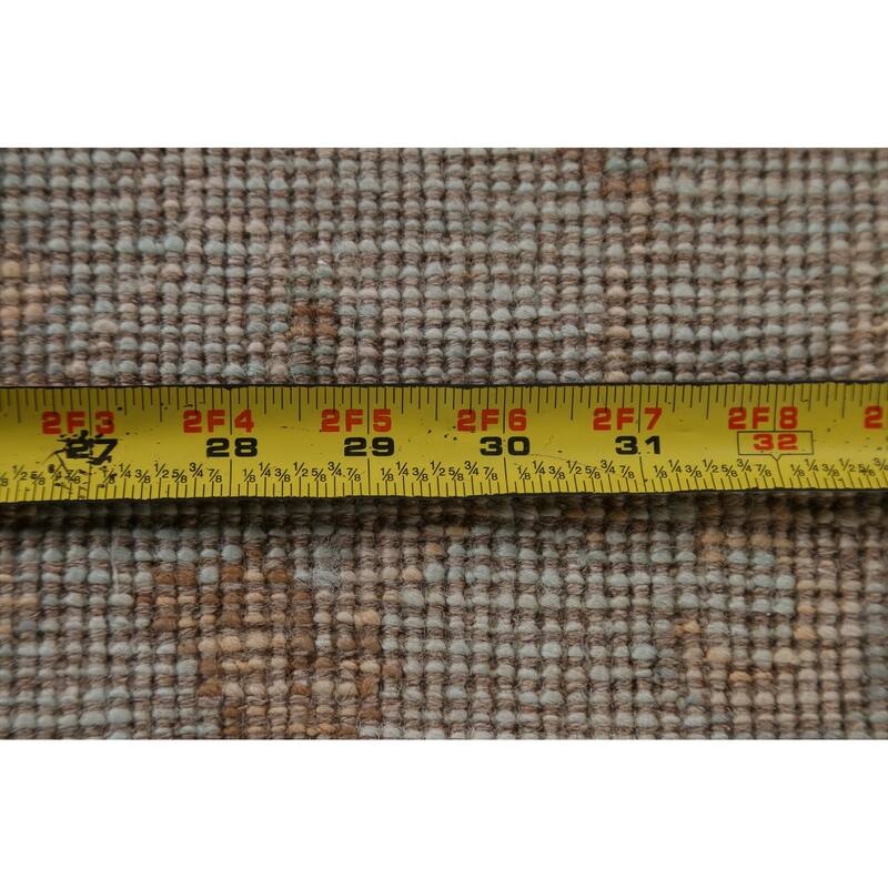 Geometric Oushak Turkish Oriental Wool Rug Hand-knotted Bedroom Carpet - 3'0" x 3'10"