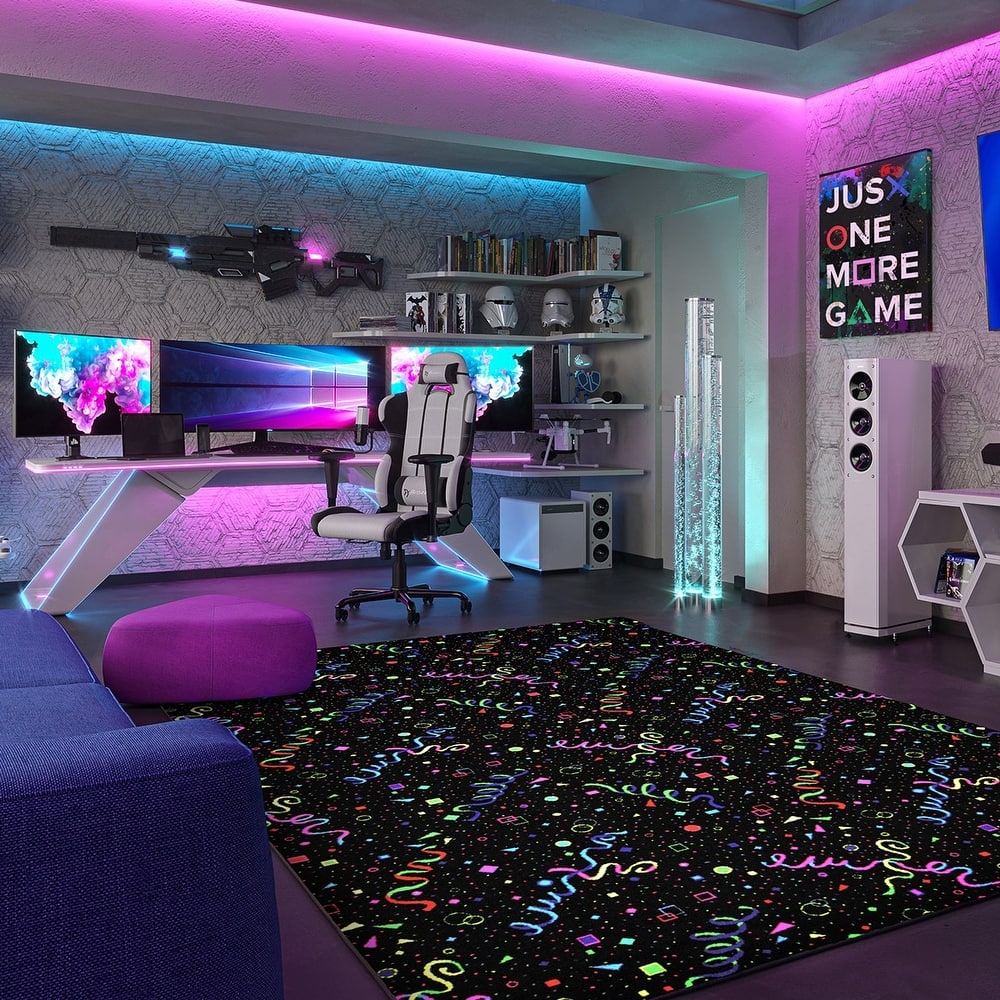 Celebration Fluorescent Nylon Area Rug