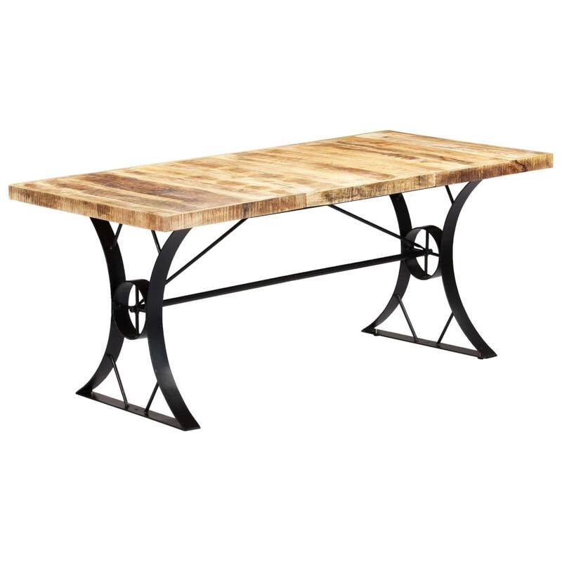 vidaXL Dining Table 70.9"x35.4"x29.9" Solid Mango Wood - 70.9" x 35.4" x 29.9"