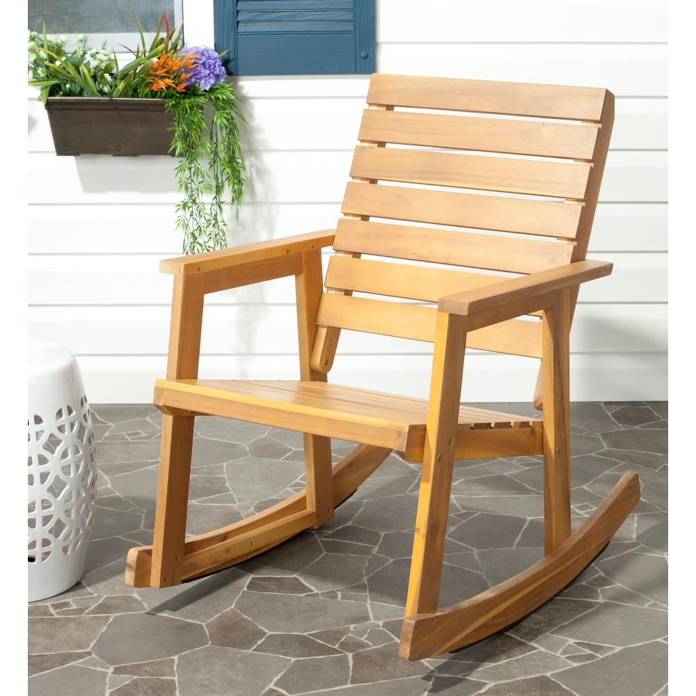 SAFAVIEH Outdoor Cheryll Rocking Chair - 28W x 37D x 9H