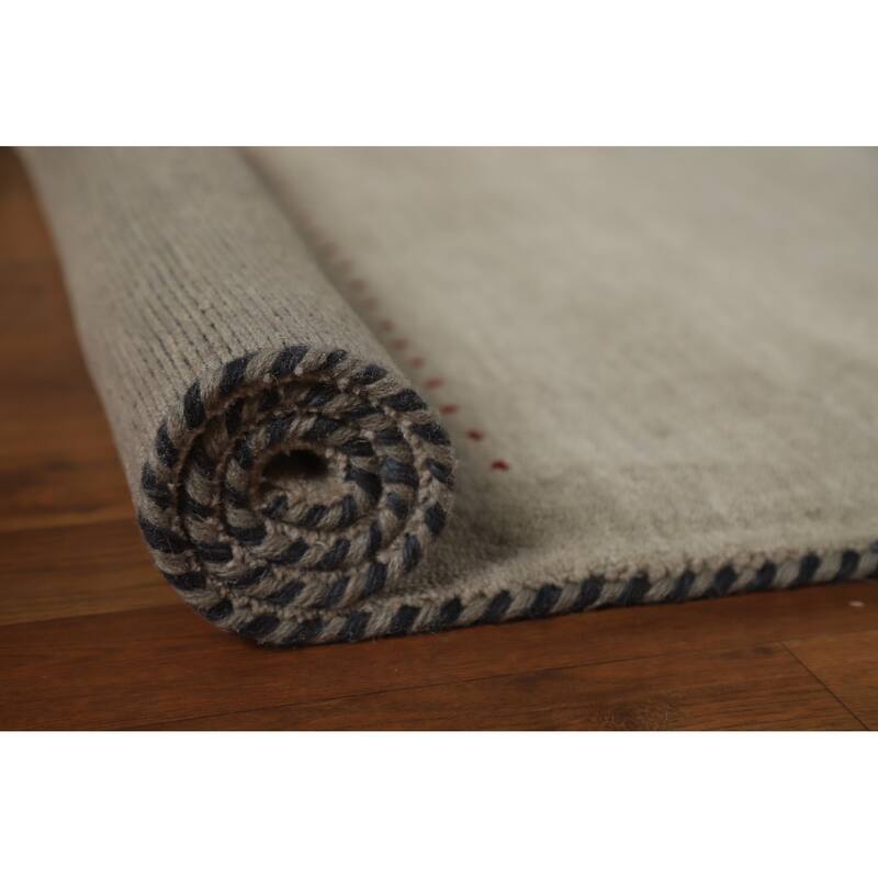 Hand Knotted Oriental 100% Wool Carpet Tribal Tribal Green Gabbeh Area Rug - 5' 0'' X 3' 0''