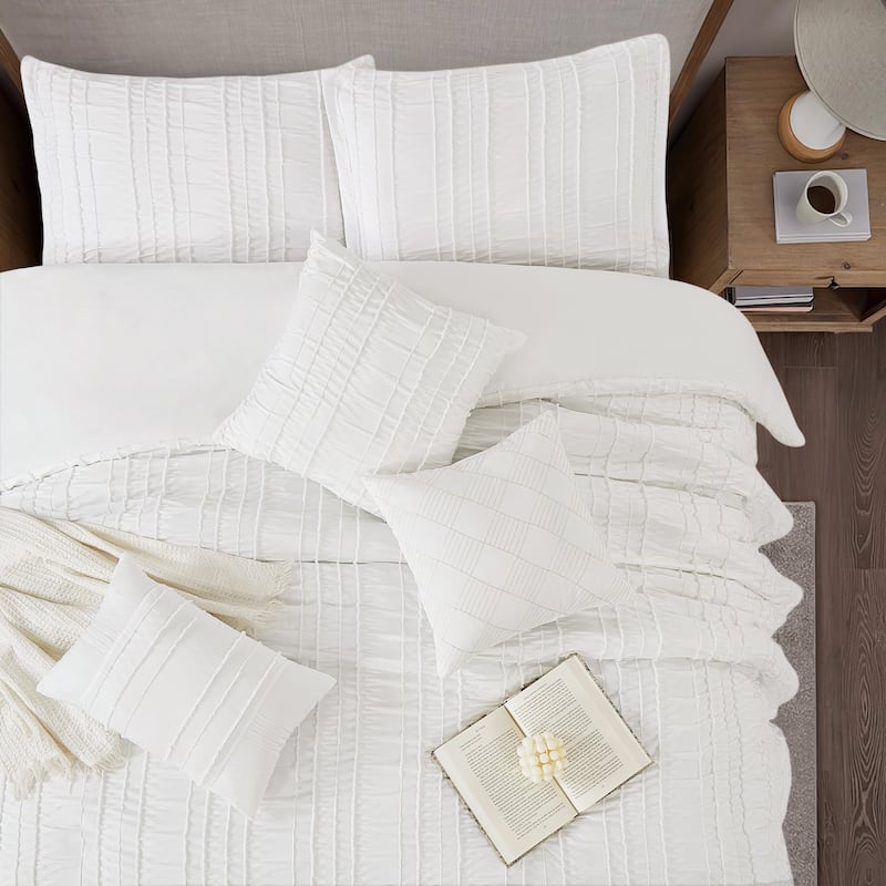 Nanshing Dakota Clipped Stripes Comforter Set