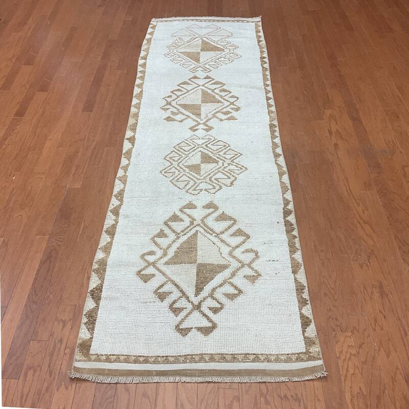 HERAT ORIENTAL Handmade Turkish Oushak Wool Runner - 3'2" x 11'3"