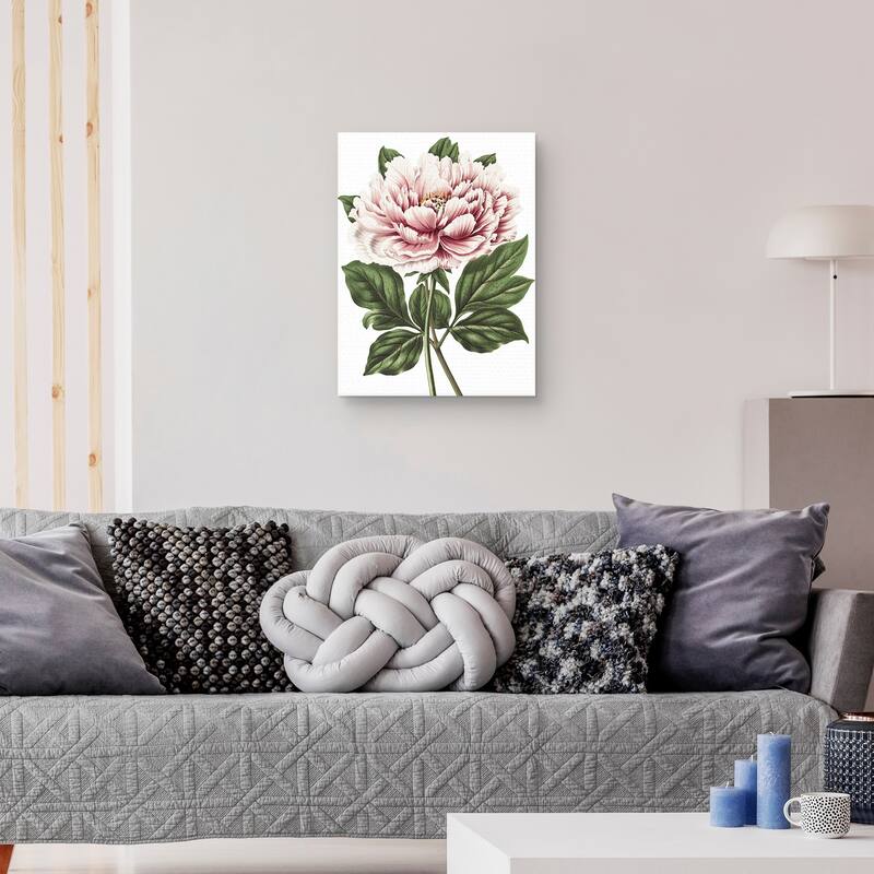 Pink Peony Crop Lite Canvas Art Print