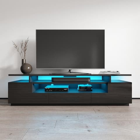 Strick & Bolton Sparkes 77-inch High Gloss TV Stand with LED Lights