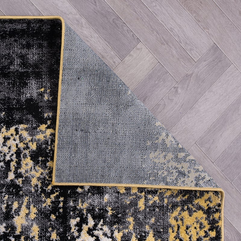 World Rug Gallery Contemporary Abstract Splash Blue Area Rug