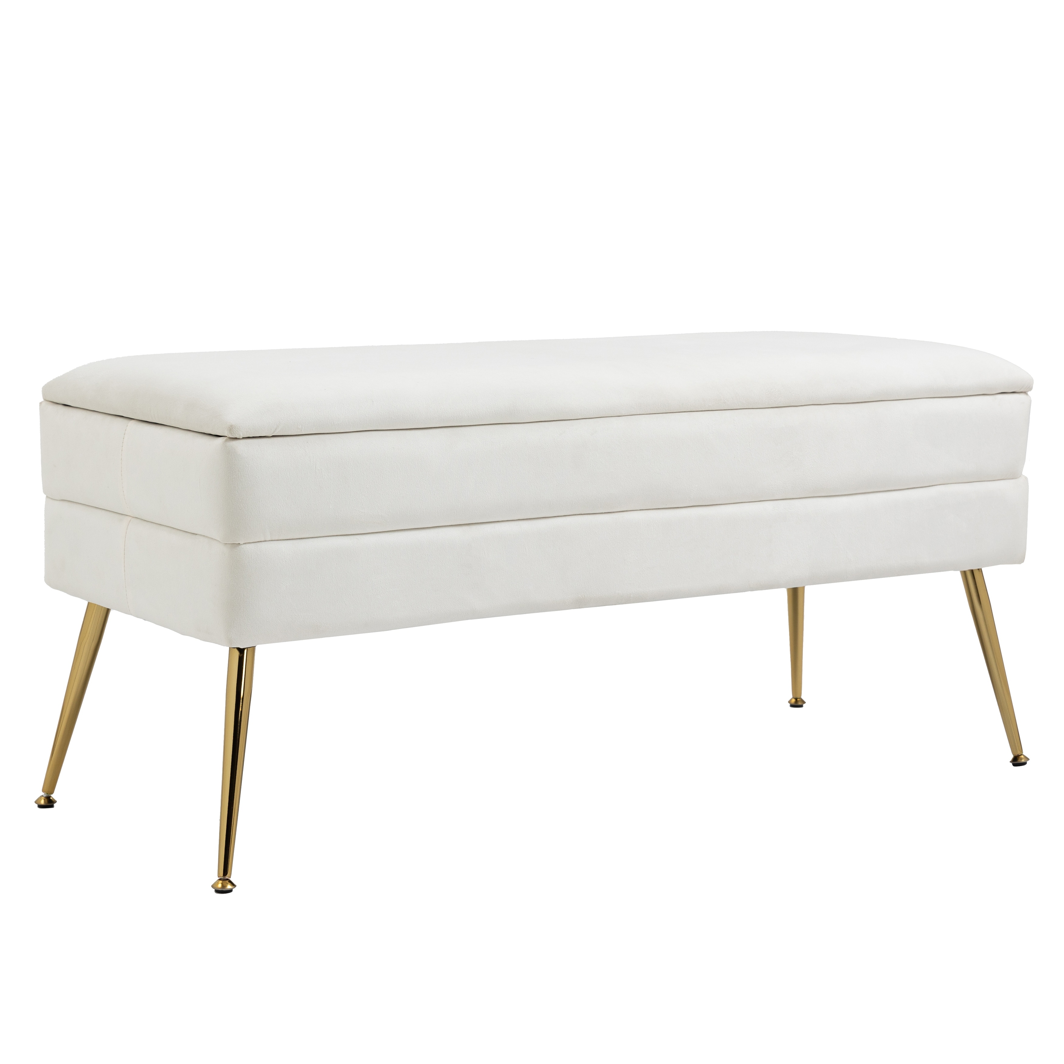 White velvet on sale storage bench