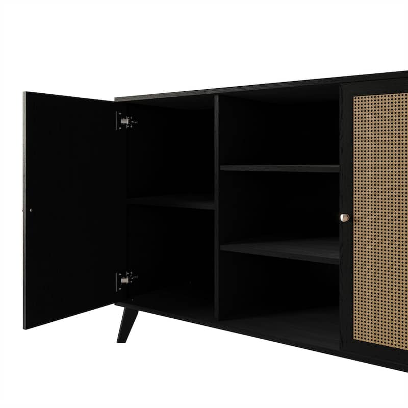 CraftPorch Mid-Century Modern Black SideBoard Cabinet