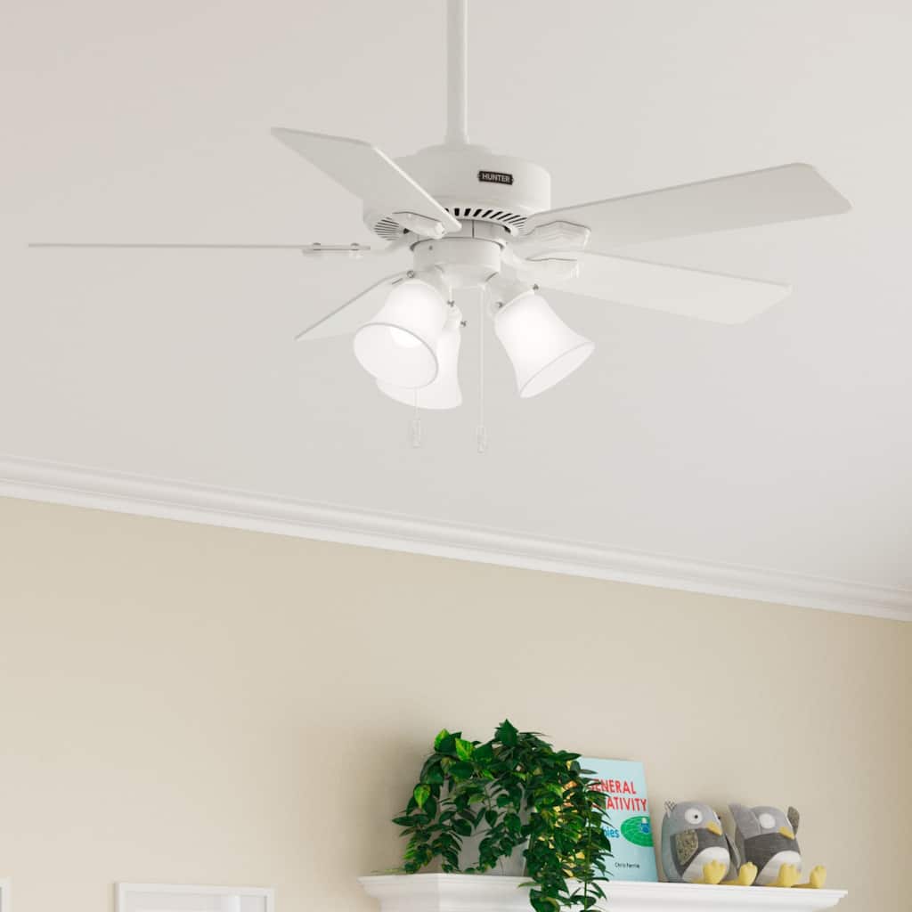 Hunter 44" Swanson Ceiling Fan with LED Light Kit & Pull Chain - Casual Traditional - 4 Speed DC Motor - ENERGY STAR!