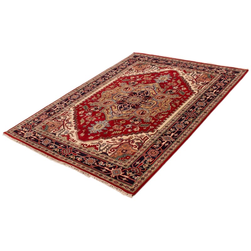 ECARPETGALLERY Hand-knotted Serapi Heritage Red Wool Rug - 6'9 x 9'8