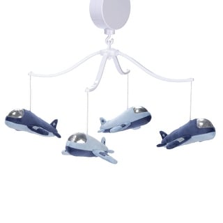 Bedtime Originals Little Aviator Airplane Musical Baby Crib Mobile Soother Toy