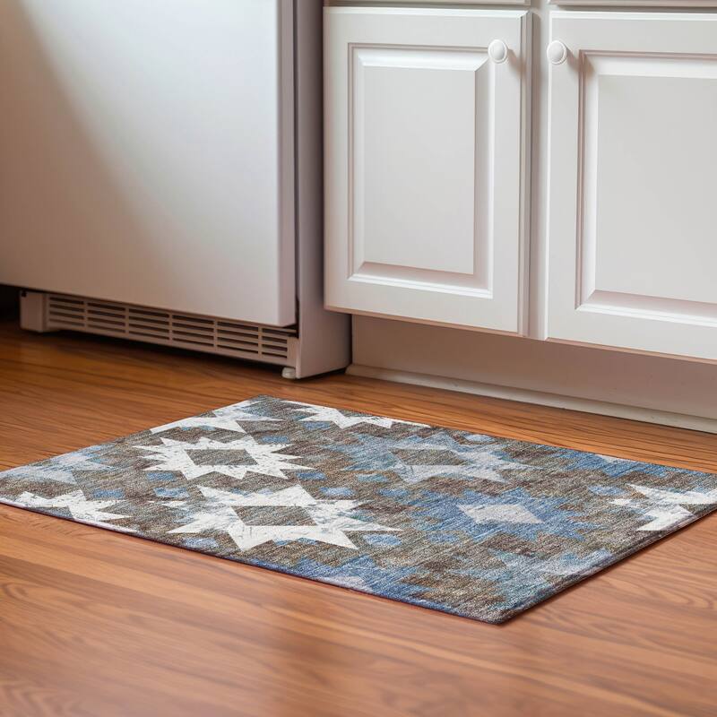 Premium Washable Super Soft Global Imprints Mayfield Rug - Brown - 1'8" x 2'6"