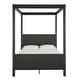 preview thumbnail 4 of 9, Monson Black Finish Metal Canopy Queen Bed by iNSPIRE Q Modern