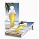 preview thumbnail 1 of 5, Cold Beer on the Beach Cornhole Game (Choose Wraps or Boards) 2x4 Boards (24" x 48") - Include ALL Accessories