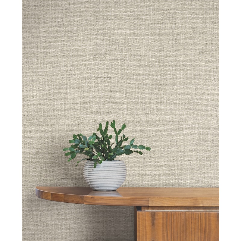 York Wallcoverings Loom Warm Grey Wallpaper
