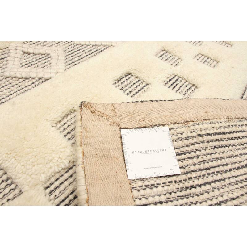ECARPETGALLERY Braid weave Sienna Cream Wool Rug - 5'0 x 7'6