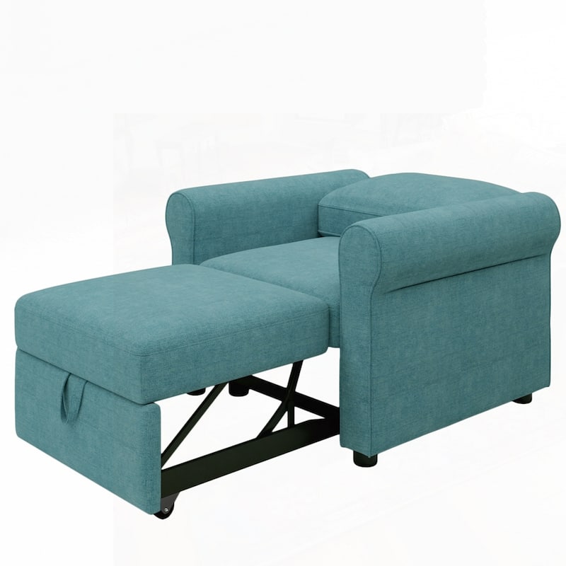 Convertible Sleeper Chair Bed with Adjust Backrest Into a Sofa