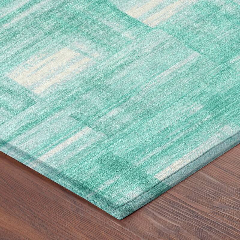Machine Washable Indoor/ Outdoor Solid Hatches Chantille Rug