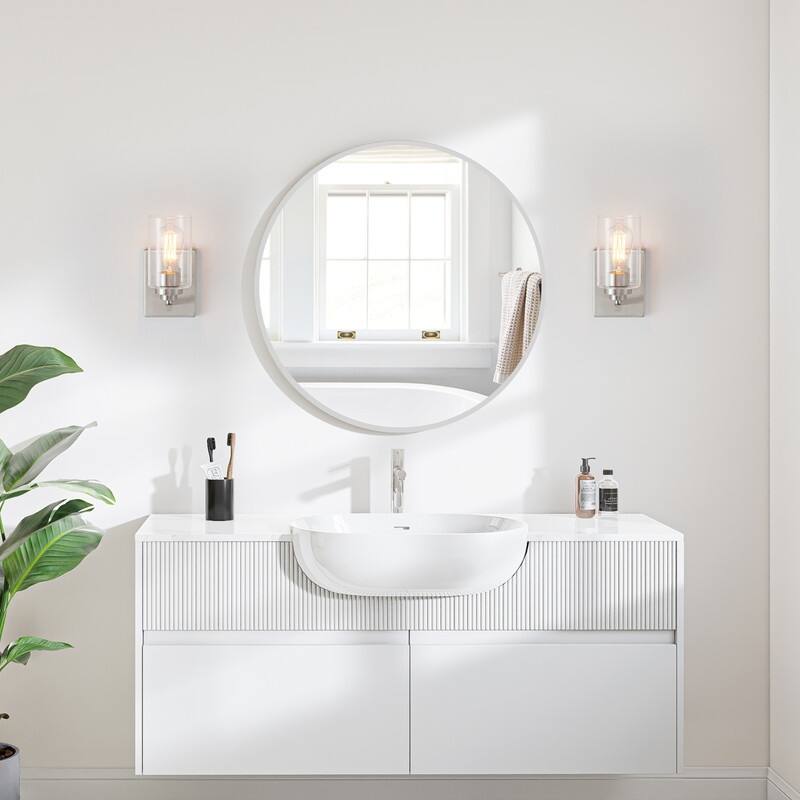 KAWOTI 9.5 Inch 1-Light Wall Sconce with Clear Glass Shade