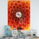 preview thumbnail 1 of 9, Designart 'Large Dark Yellow Flower and Petals' Oversized Floral Wall CLock