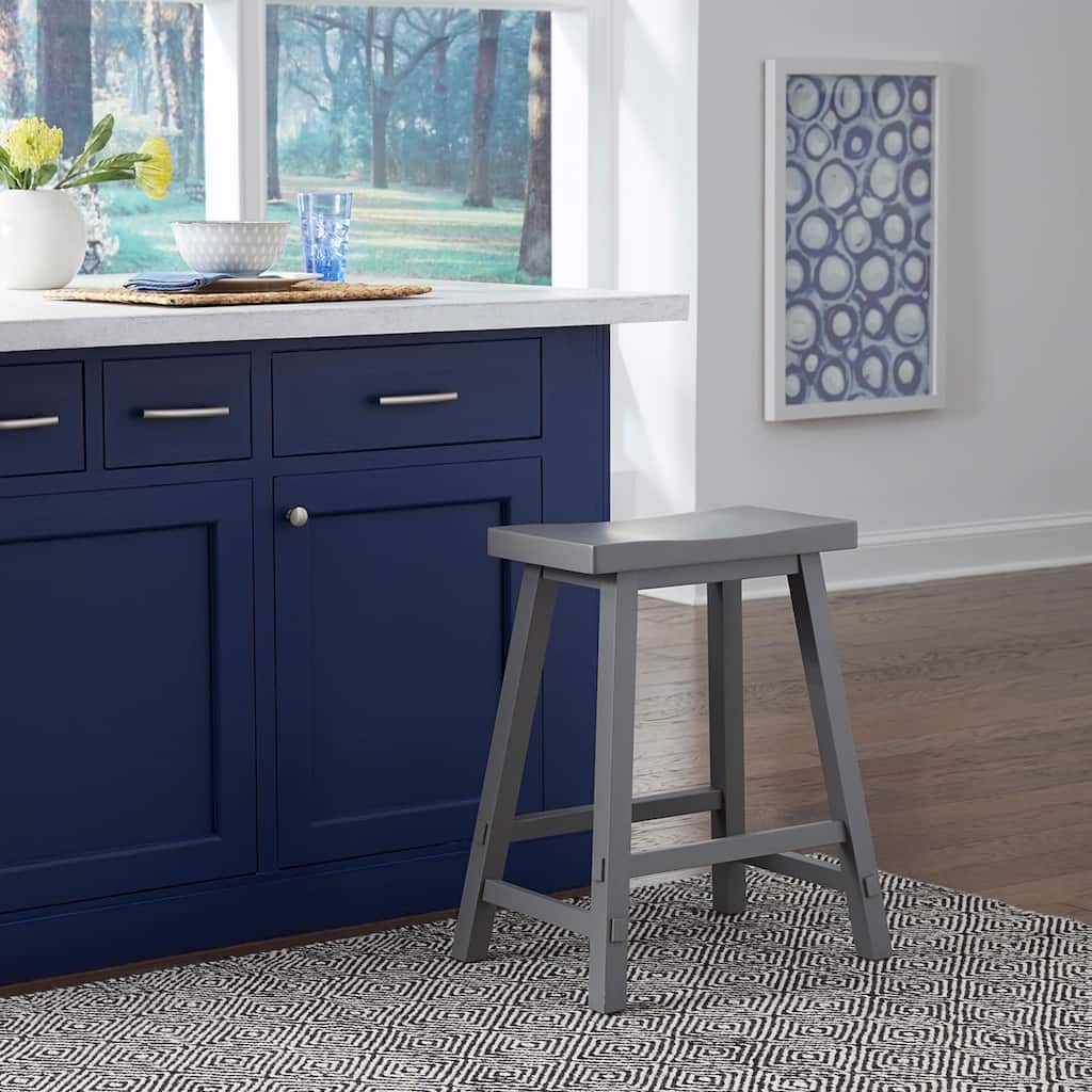 Creations Multi 24 Inch Sawhorse Counter Stool- Grey