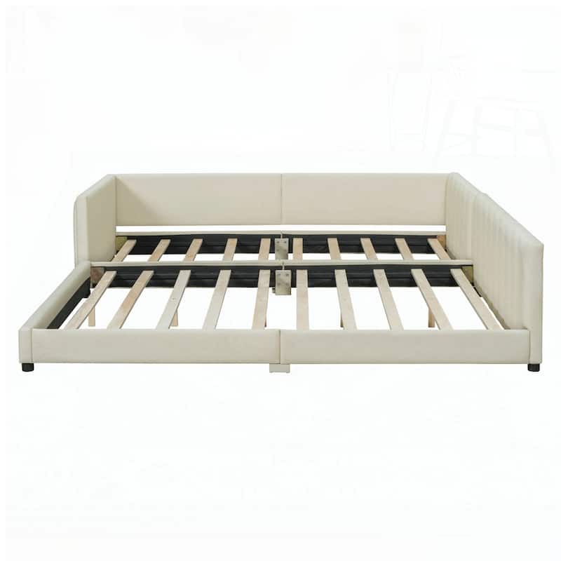 PU Leather Upholstered Platform Bed