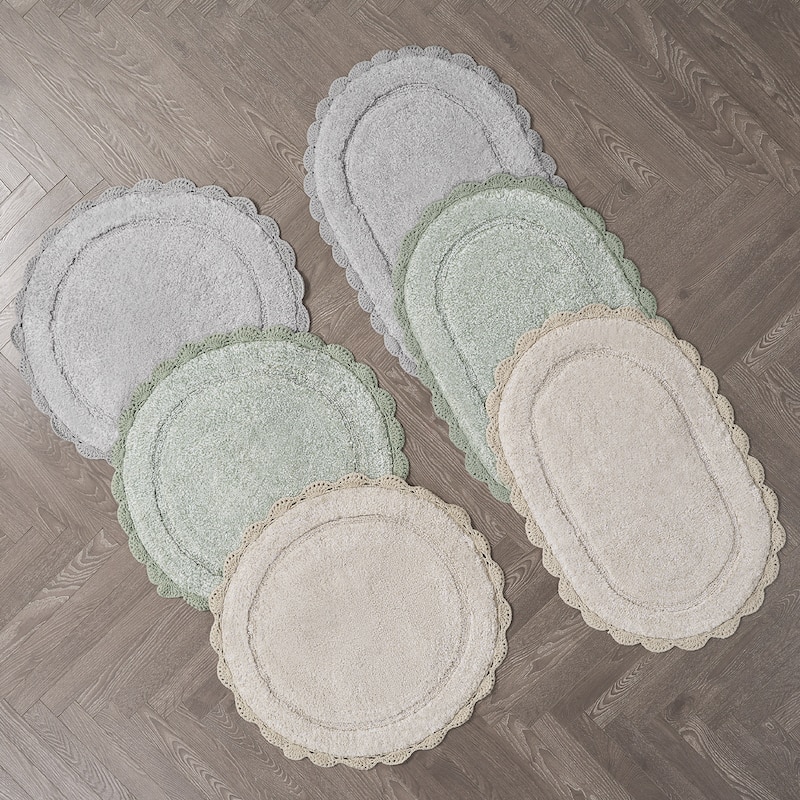 Laura Ashley Eloise Crochet Border Bath Mat