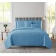 preview thumbnail 18 of 22, Empyrean Bedspread Quilt Set - Ellipse Weave Pinsonic Lightweight Coverlet Set Blue Heaven - King