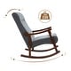 preview thumbnail 26 of 39, AVAWING Upholstered Rocking Chair Modern High Back Armchair