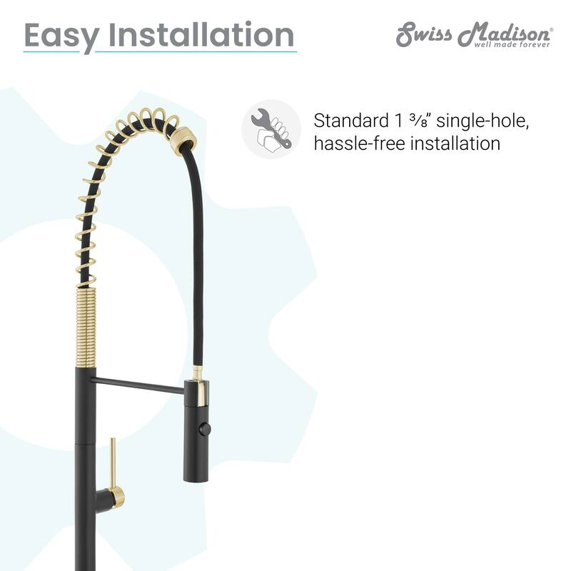 Swiss Madison SM-KF77 Chalet 2.2 GPM Single Hole Pre-Rinse Pull Down