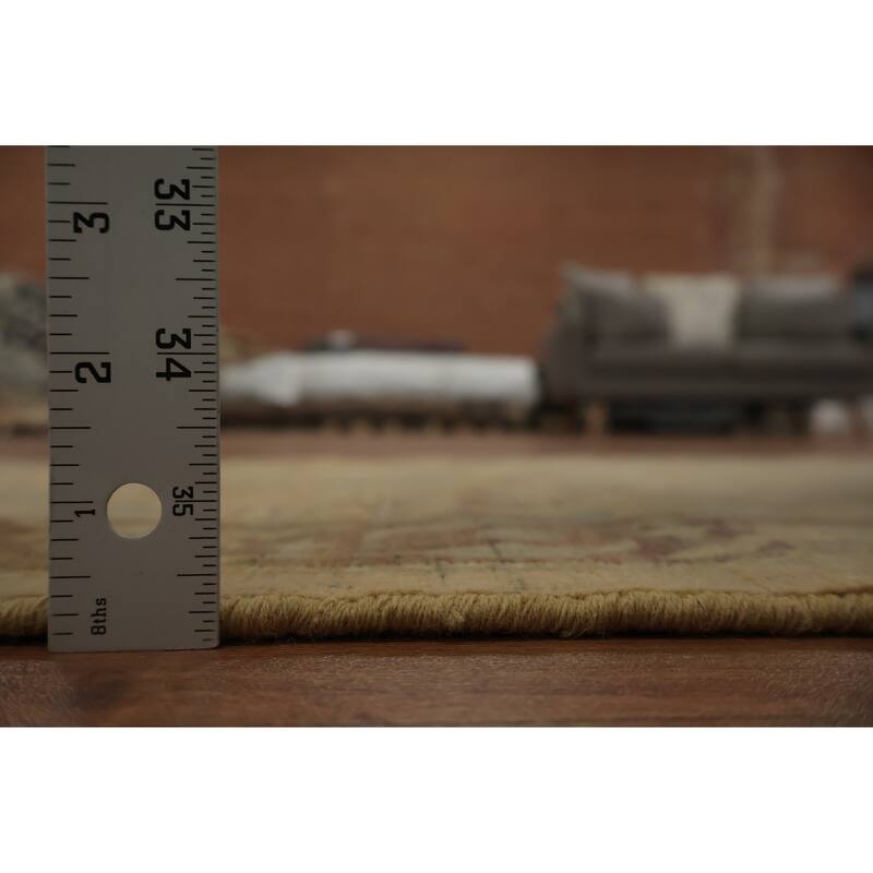 Hand Knotted Oriental 100% Wool Carpet Traditional All-Over Brown Ziegler Area Rug - 3' 9'' X 2' 0''