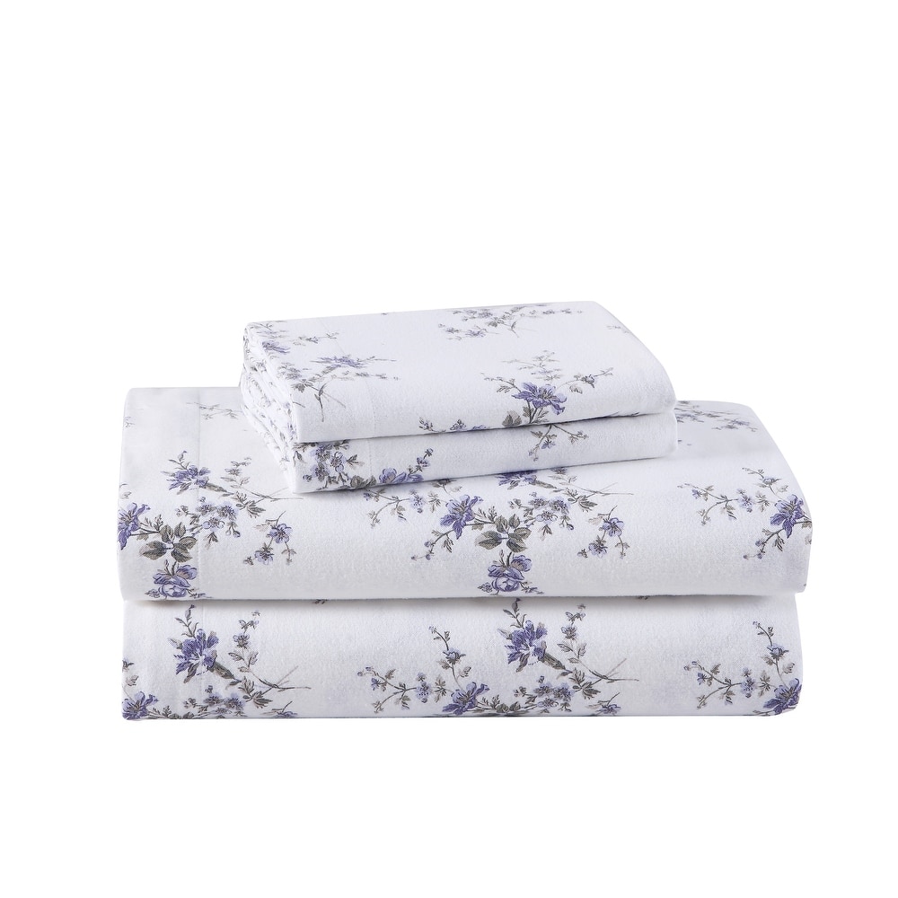 Laura Ashley Printed Cotton Flannel Sheet Set