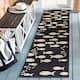 SAFAVIEH Courtyard Illa Indoor/ Outdoor Waterproof Patio Backyard Rug - 2'3" x 14' Runner - Black/Beige