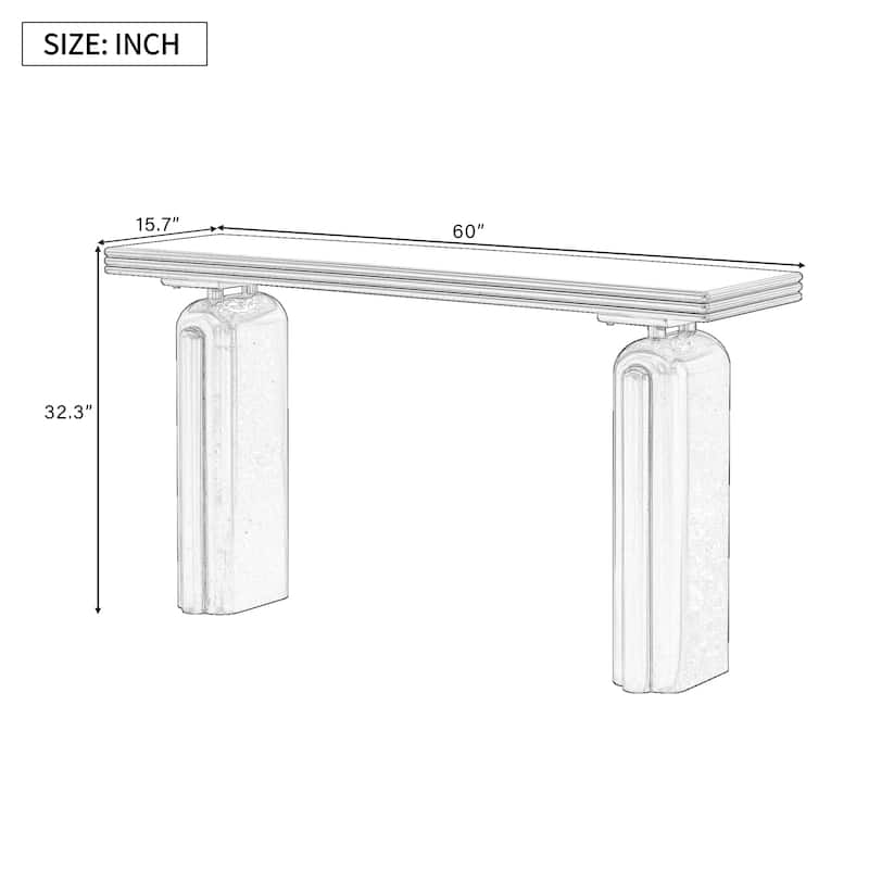 Roomfitters Accent Chic Console Table, Elegant and Luxurious Design for Entryway, Hallway, Living Room