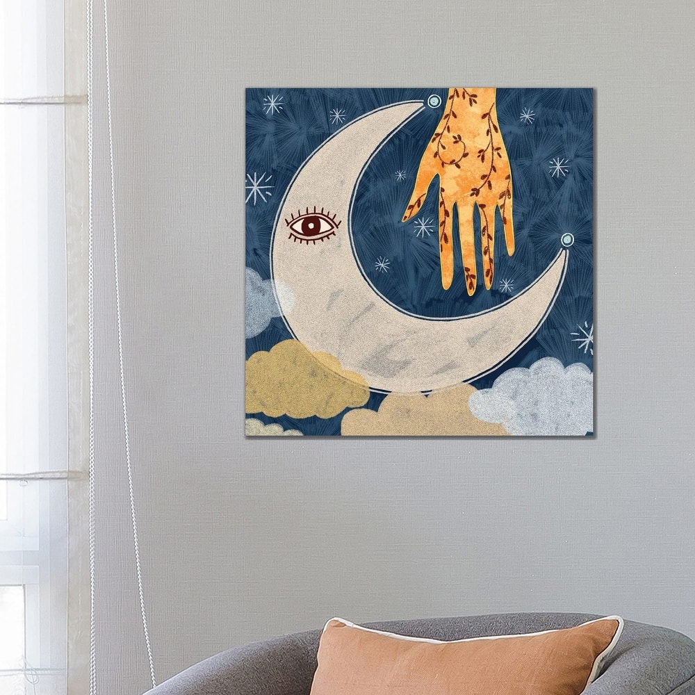 iCanvas "Vintage Moon" by Olivia Burki Canvas Print