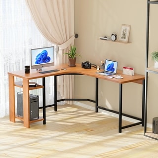 L shaped gaming desk wood 2025