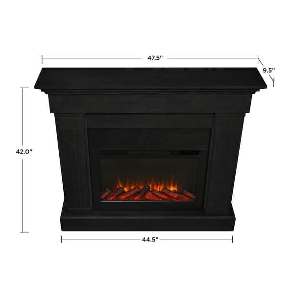 dimension image slide 2 of 11, Real Flame Crawford Electric Slim Fireplace 48"