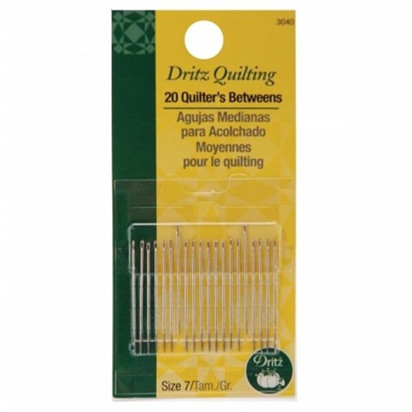 Dritz 20-Piece Quilting Between Hand Needles Size 7