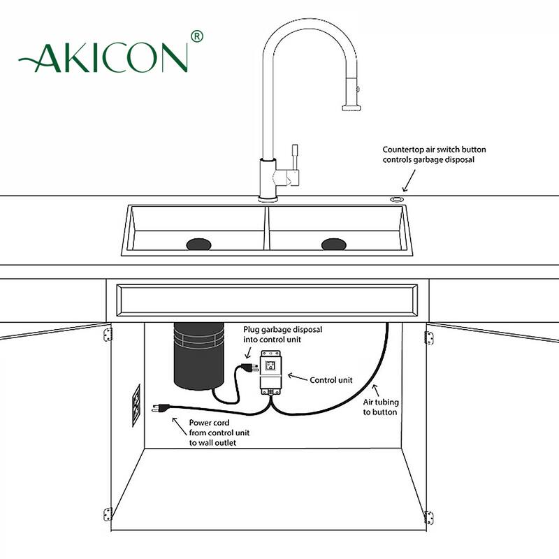 Garbage Disposal Kitchen Air Switch Kit
