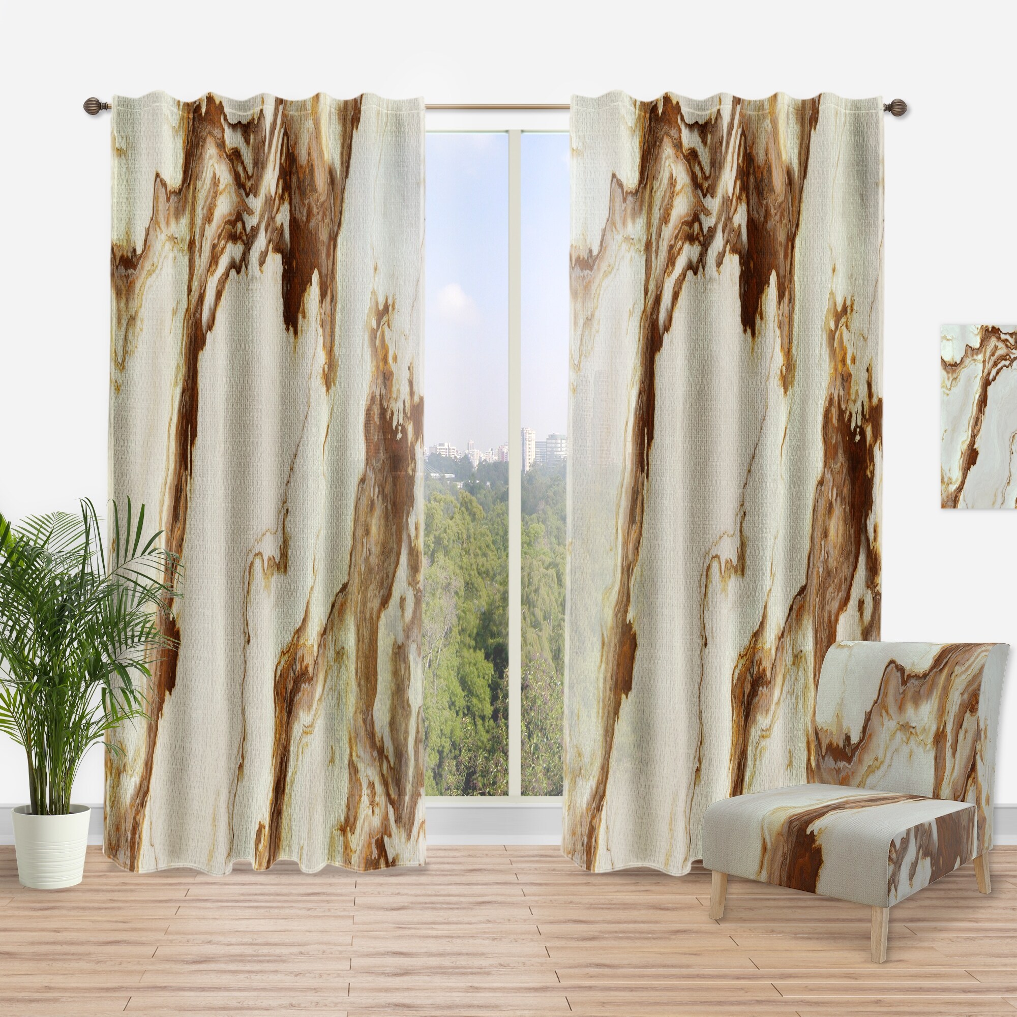 Designart Natural Onyx Texture Mid Centurycurtain Panel Overstock 29625512