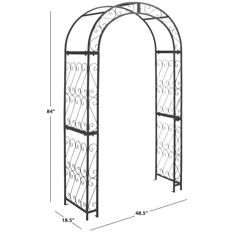 SAFAVIEH Outdoor Isabela Victorian Scroll Iron Arch