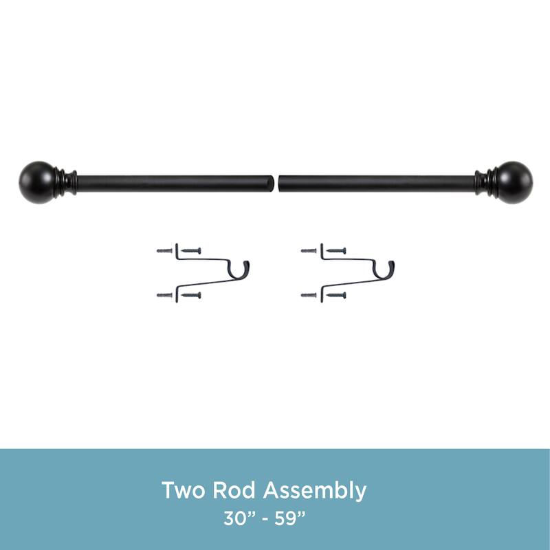 Kenney® Layla 1" Value Decorative Window Curtain Rod, 30-84"