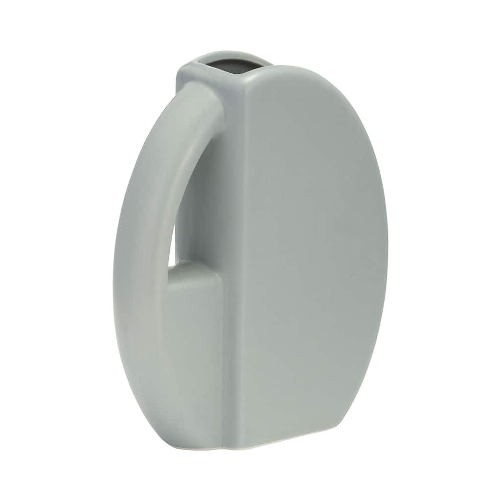 Sagebrook Home Artistic Ceramic Gray Watering Can Vase
