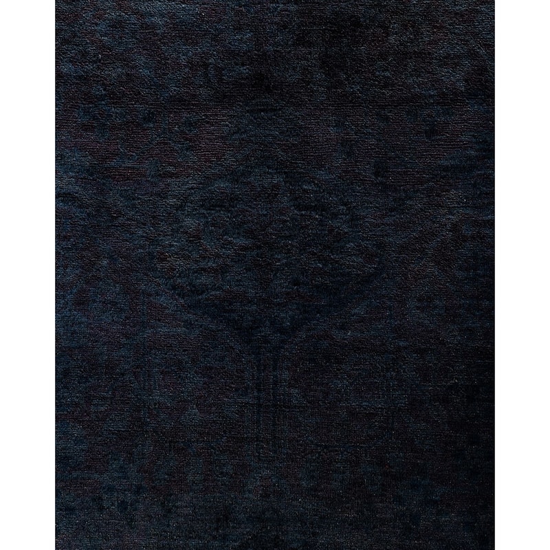 Overdyed, One-of-a-Kind Hand-Knotted Area Rug - Black - 6' 4" x 9' 1"