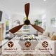 preview thumbnail 33 of 86, Sofucor 48/52 Inch Ceiling Fan with Light, Solid Wood Blades for Living Room, Bedroom,Smart Optional